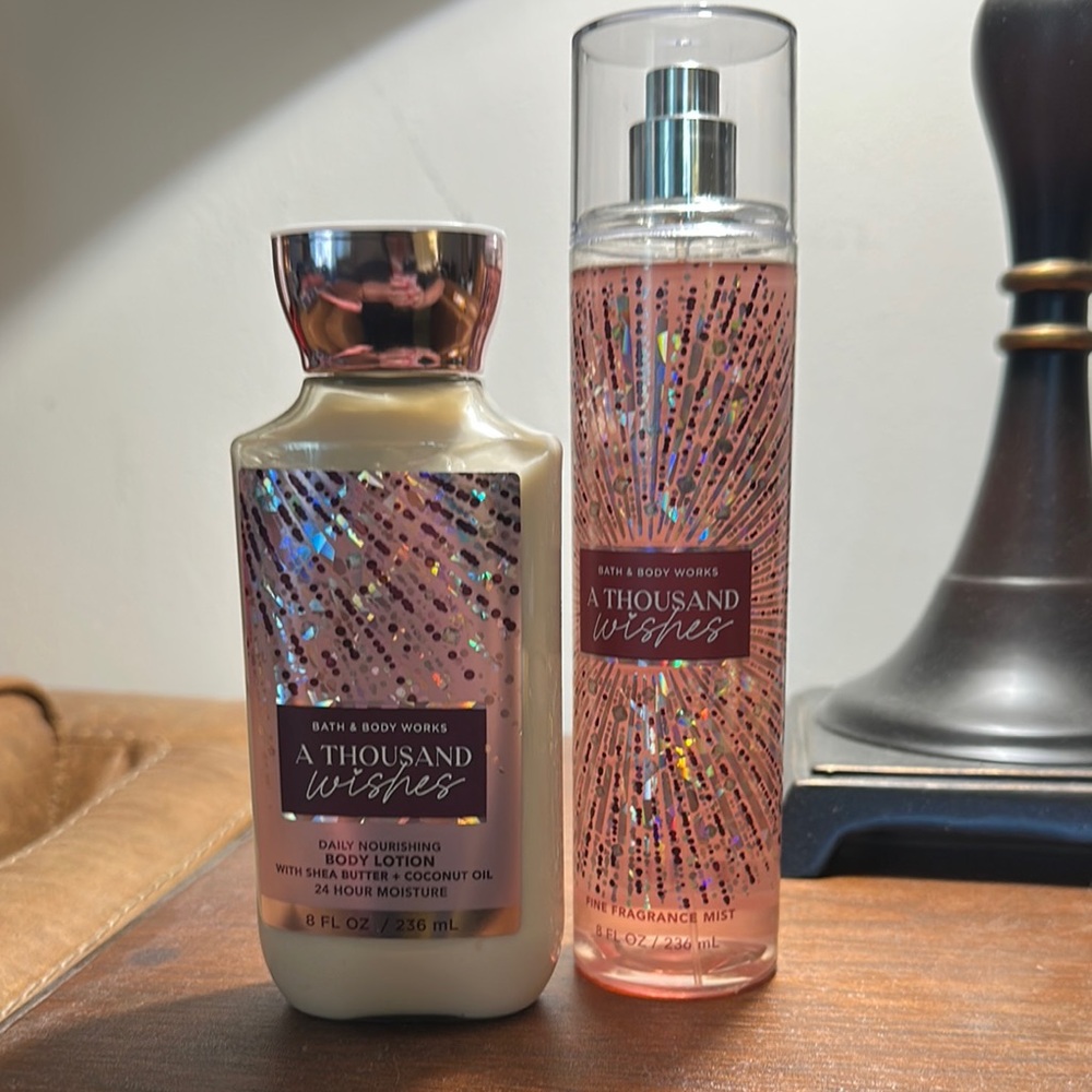Bath & Body Works A Thousand Wishes Pink Lotion & Mist Set